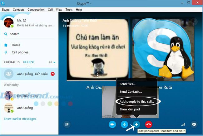 Hướng dẫn thực hiện cuộc gọi nhóm trong Skype