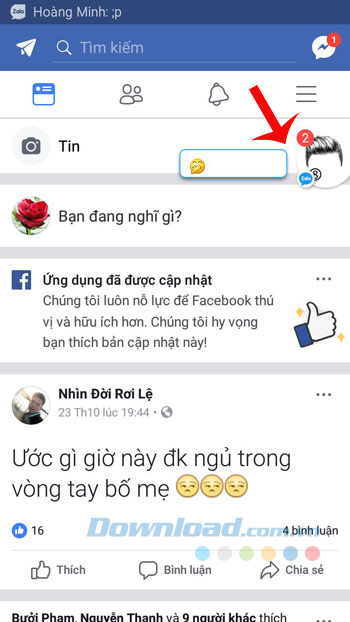 Bong bóng chat Zalo