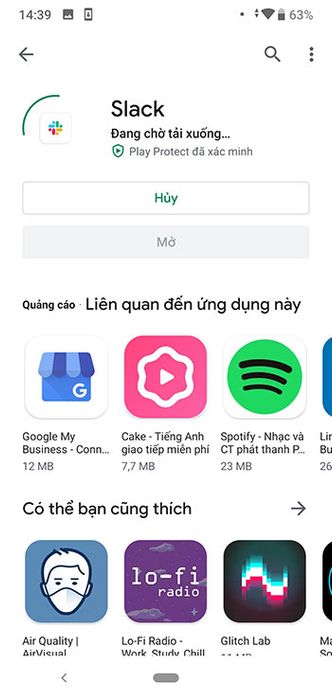 Hoàn tất quá trình cài đặt Slack