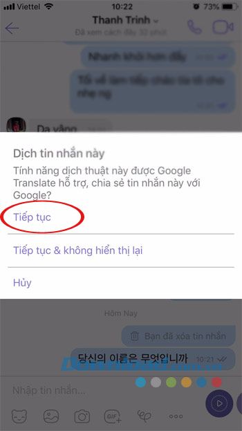 Tiếp tục dịch