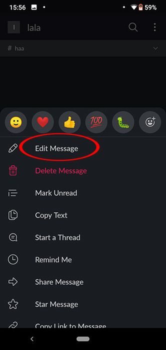 Chỉnh sửa tin nhắn đã gửi trên ứng dụng Slack