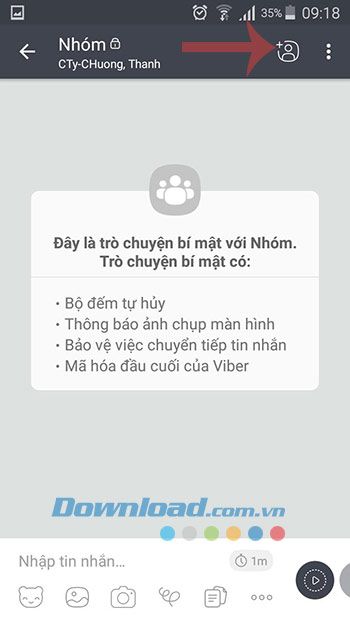 Tạo nhóm trò chuyện