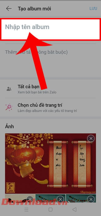 Đặt tên cho album của bạn