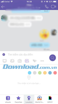 Vị trí trên Viber