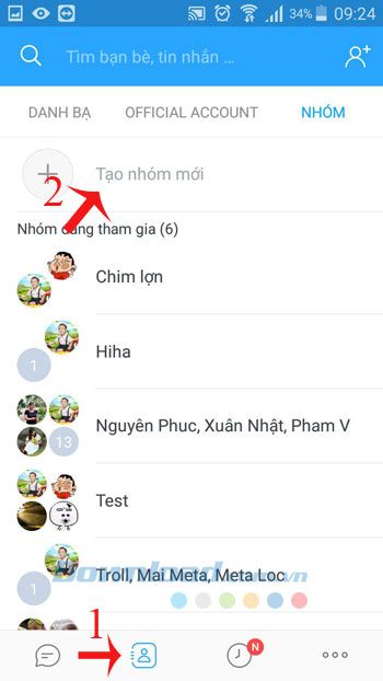 Tạo một nhóm mới