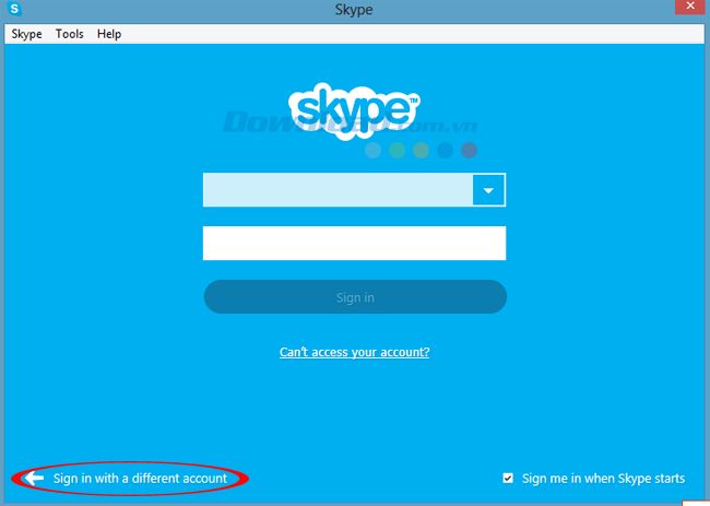 Cách đăng nhập Skype qua tài khoản Facebook