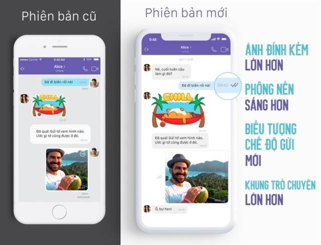 Giao diện mới của Viber