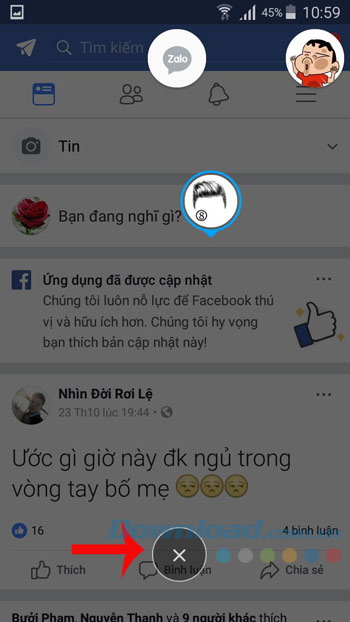 Tắt bong bóng chat Zalo