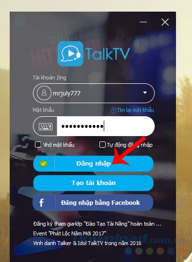 Trải nghiệm TalkTV bằng cách đăng nhập