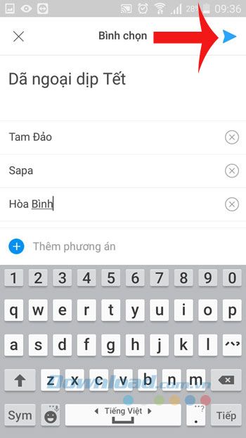 Tạo cuộc bỏ phiếu