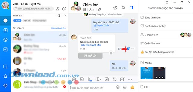 Giao việc thông qua tin nhắn