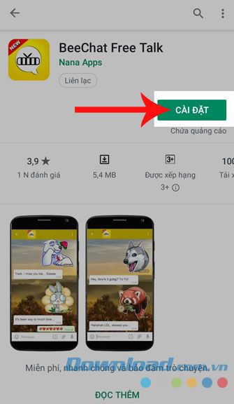Chạm vào Cài đặt