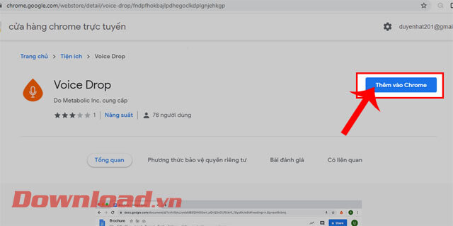 Nhấn nút Thêm vào Chrome