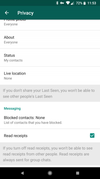 Cách tắt tính năng đã xem trên WhatsApp