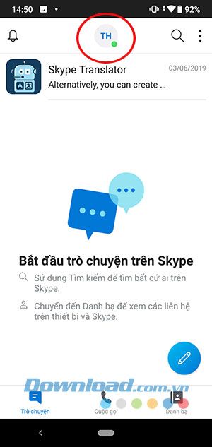 Thiết lập chế độ nền tối trên Skype