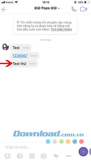 Cách phản hồi nhanh tin nhắn Viber trên điện thoại