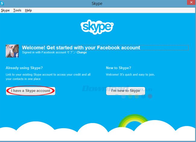 Hướng dẫn cách đăng nhập Skype bằng tài khoản Facebook