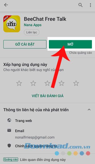Chạm vào Mở