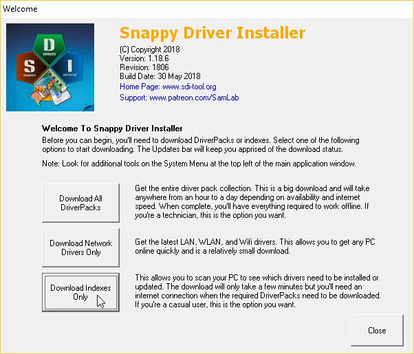 cài đặt snappy driver installer