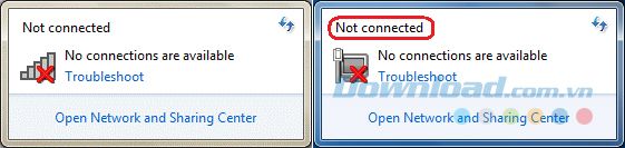 Máy tính không có kết nối Internet