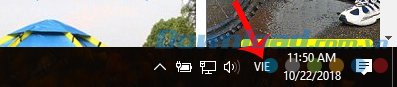 Biểu tượng VIE trên thanh taskbar