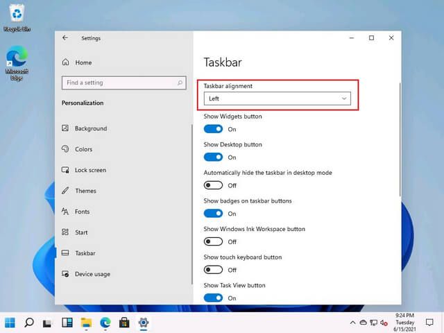 Căn Chỉnh Thanh Tác Vụ Trên Windows 11