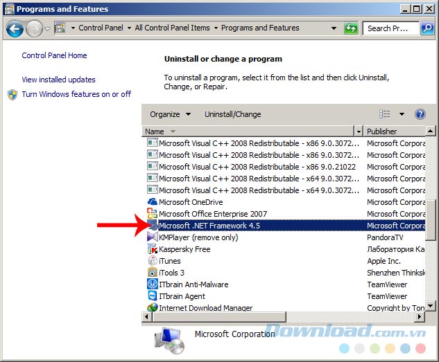 Khung hiển thị cho Microsoft .NET Framework