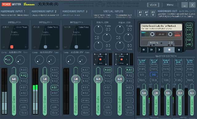 Voicemeeter Banana cho phép điều chỉnh cả đầu vào và đầu ra âm thanh