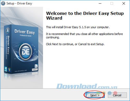 Bắt Đầu Cài Đặt DriverEasy