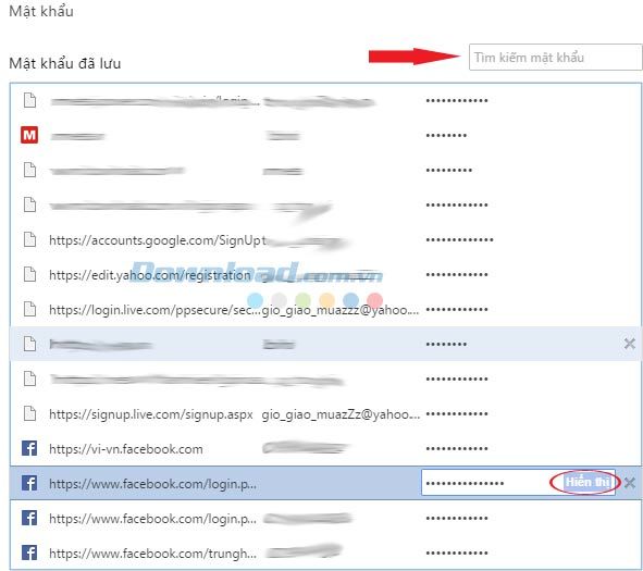 Cách mở ra mật khẩu đã được lưu trên trình duyệt