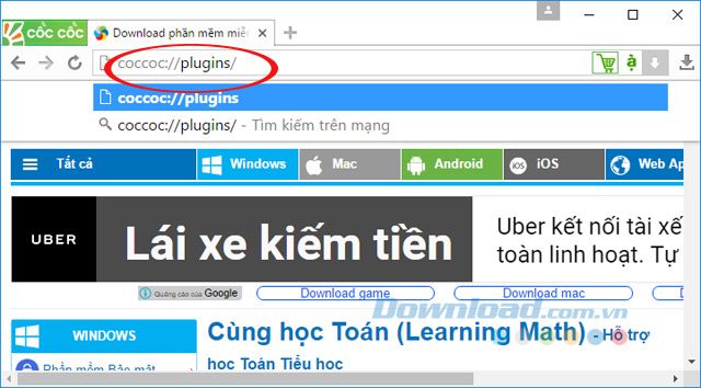 Bí quyết vô hiệu hóa Plugin trình duyệt Cốc Cốc