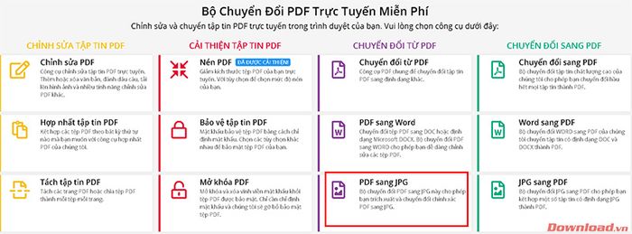 Chuyển đổi PDF thành JPG