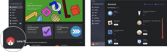Kiểm tra các ứng dụng đã mua trên Mac Store