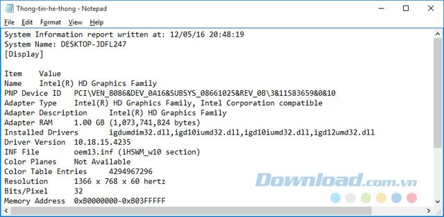 Mở bằng Notepad