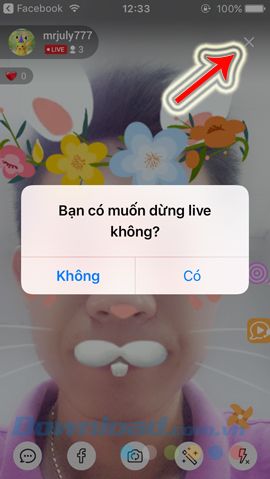 Dừng Trực tiếp