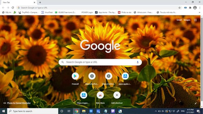 Thay đổi hình nền cho tab mới trên Chrome