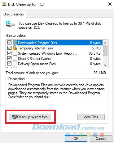 Sử dụng công cụ Disk Cleanup