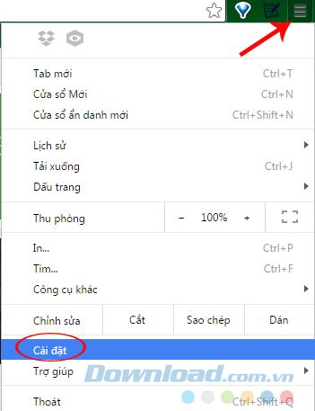 Thiết lập theme mới cho Chrome