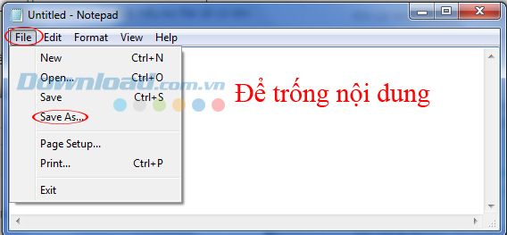 Chọn File / Lưu để lưu file Host