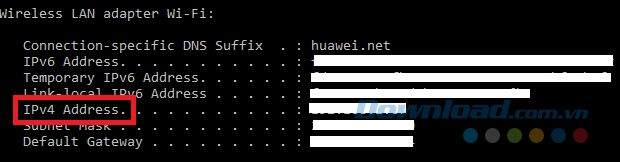 Tìm địa chỉ IP qua Command Prompt