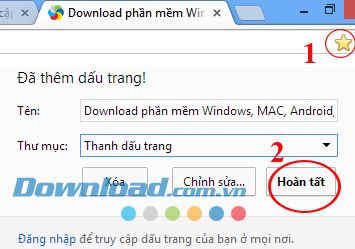 Hướng dẫn tạo bookmark trên trình duyệt web