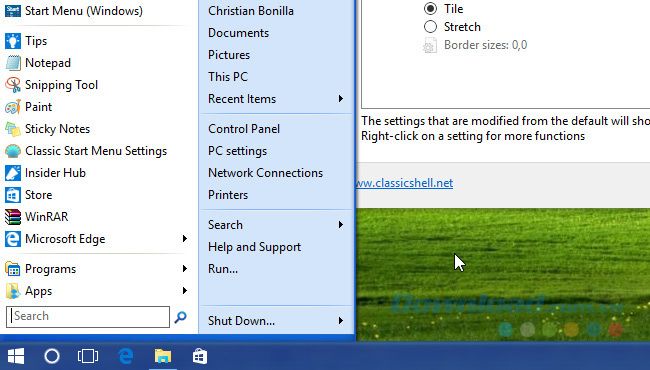 Thay đổi giao diện thanh Taskbar