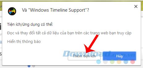 Thêm Windows Timeline Support vào Vivaldi