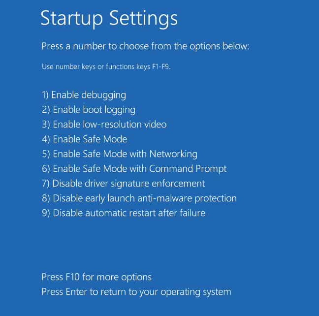 Thiết lập khởi động trên Windows 10