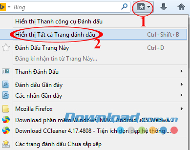 Hướng dẫn tạo bookmark trên trình duyệt web