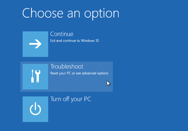 Tùy chọn khởi động nâng cao cho Windows 10