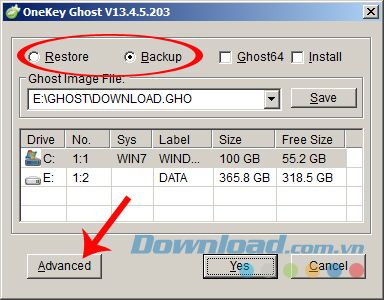 Giao diện chính của Onekey Ghost