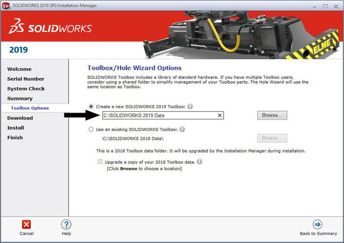 Đổi tên thư mục cài đặt SolidWorks Data