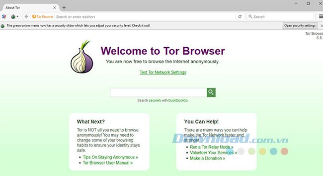 Duyệt web với Trình duyệt Tor