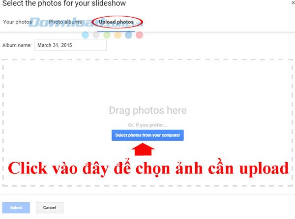 Hướng dẫn làm slide ảnh trên Youtube